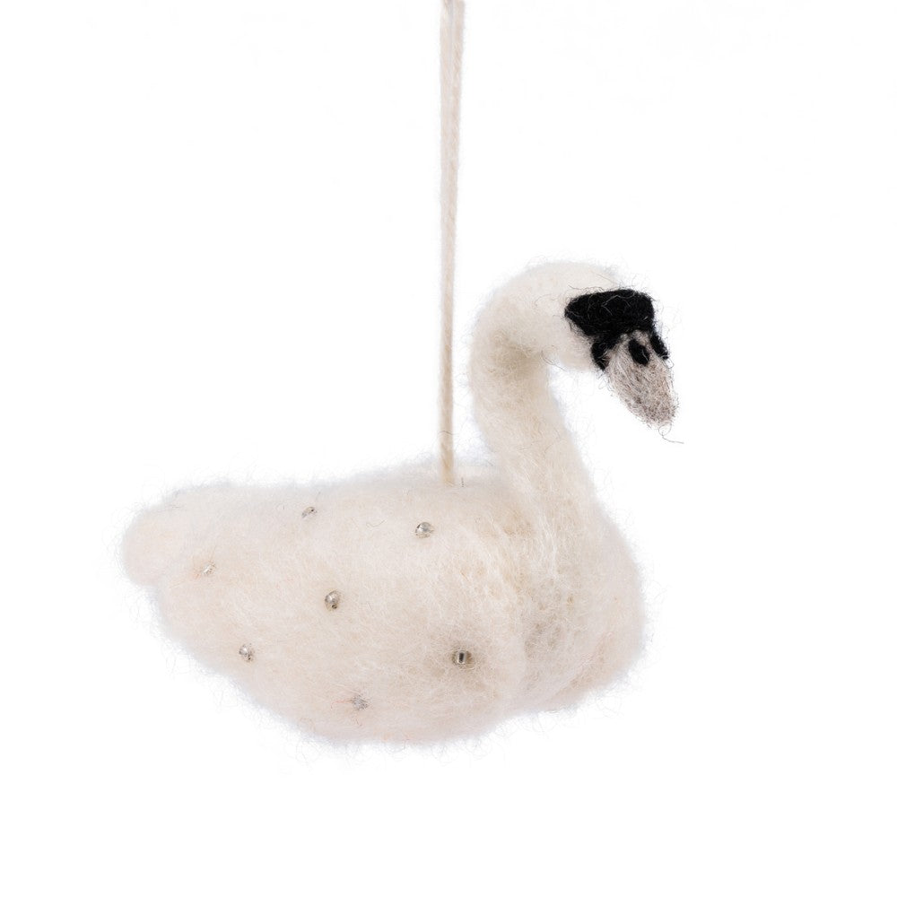 Sjaal met verhaal - Vilten hanger - Zwaan