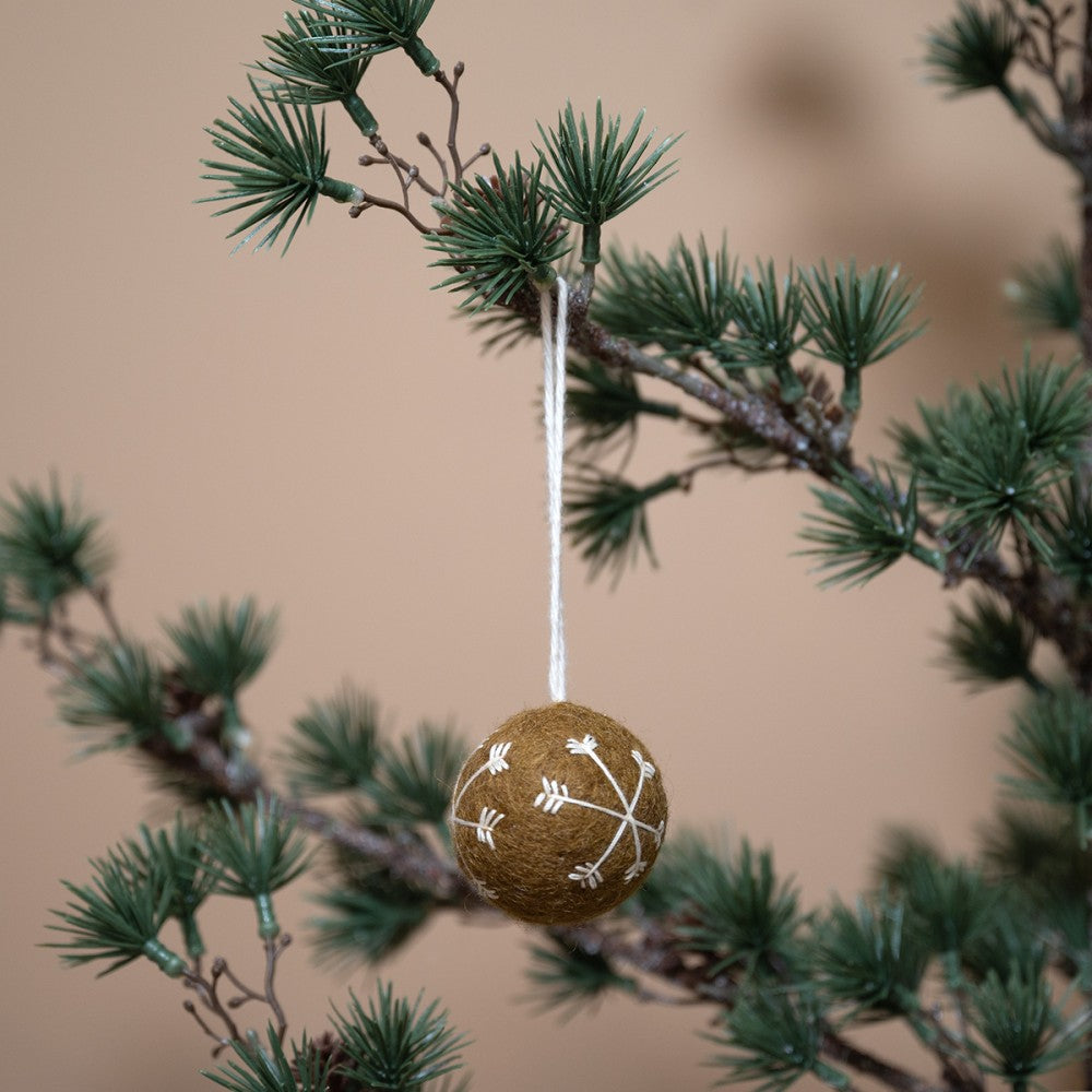 Sjaal met verhaal - Kerstbal - Klein - Chocola