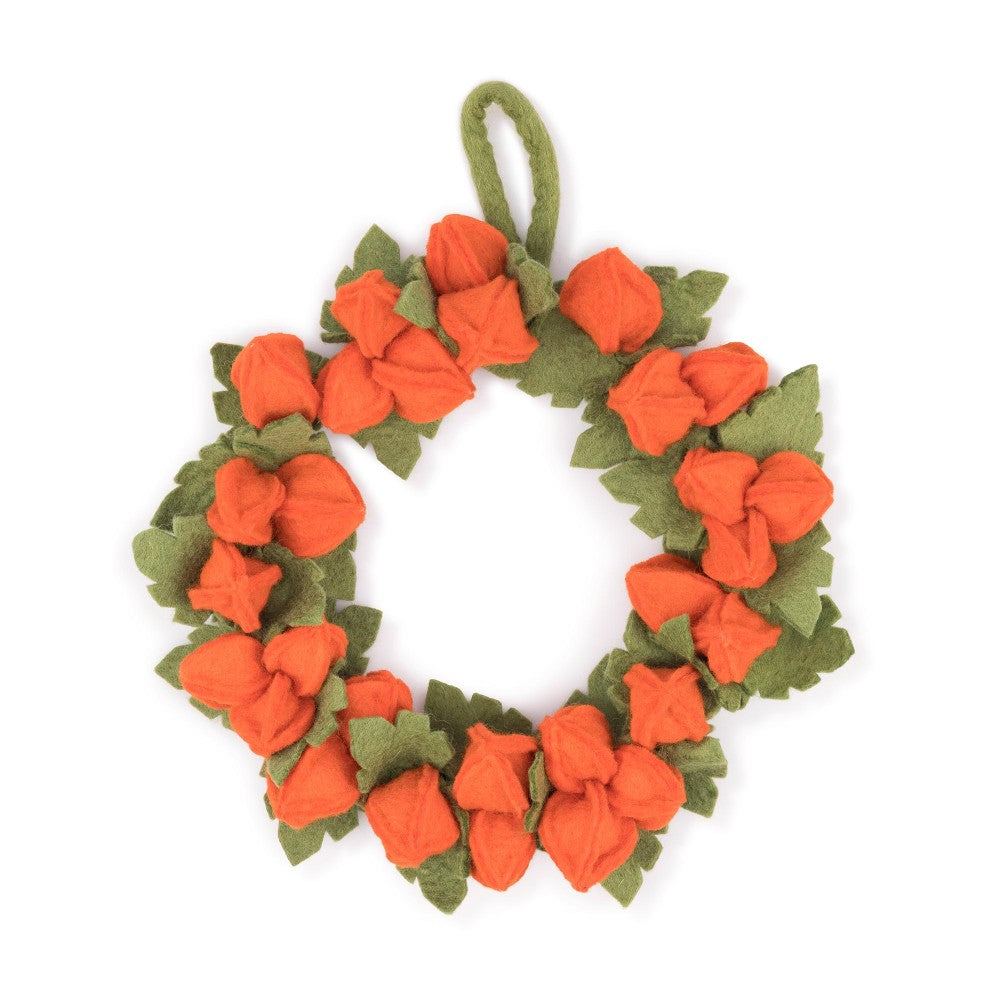 Sjaal met verhaal - Krans Physalis Lampion