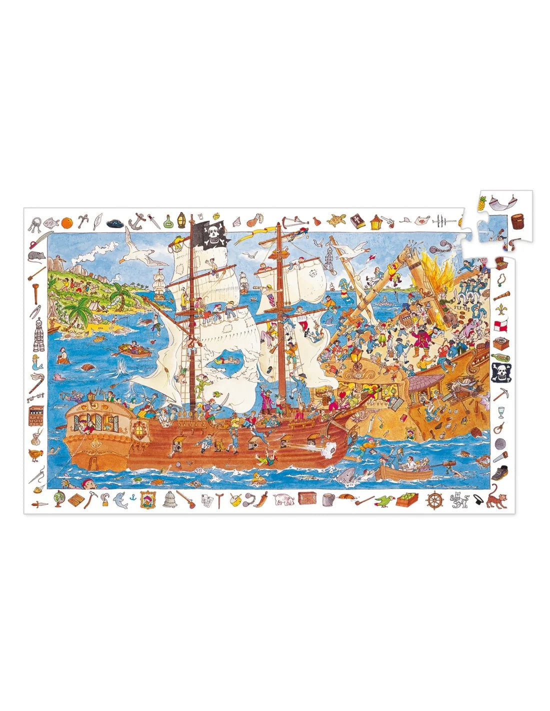 Djeco - Observatie puzzel - Piraten - 100 stuks