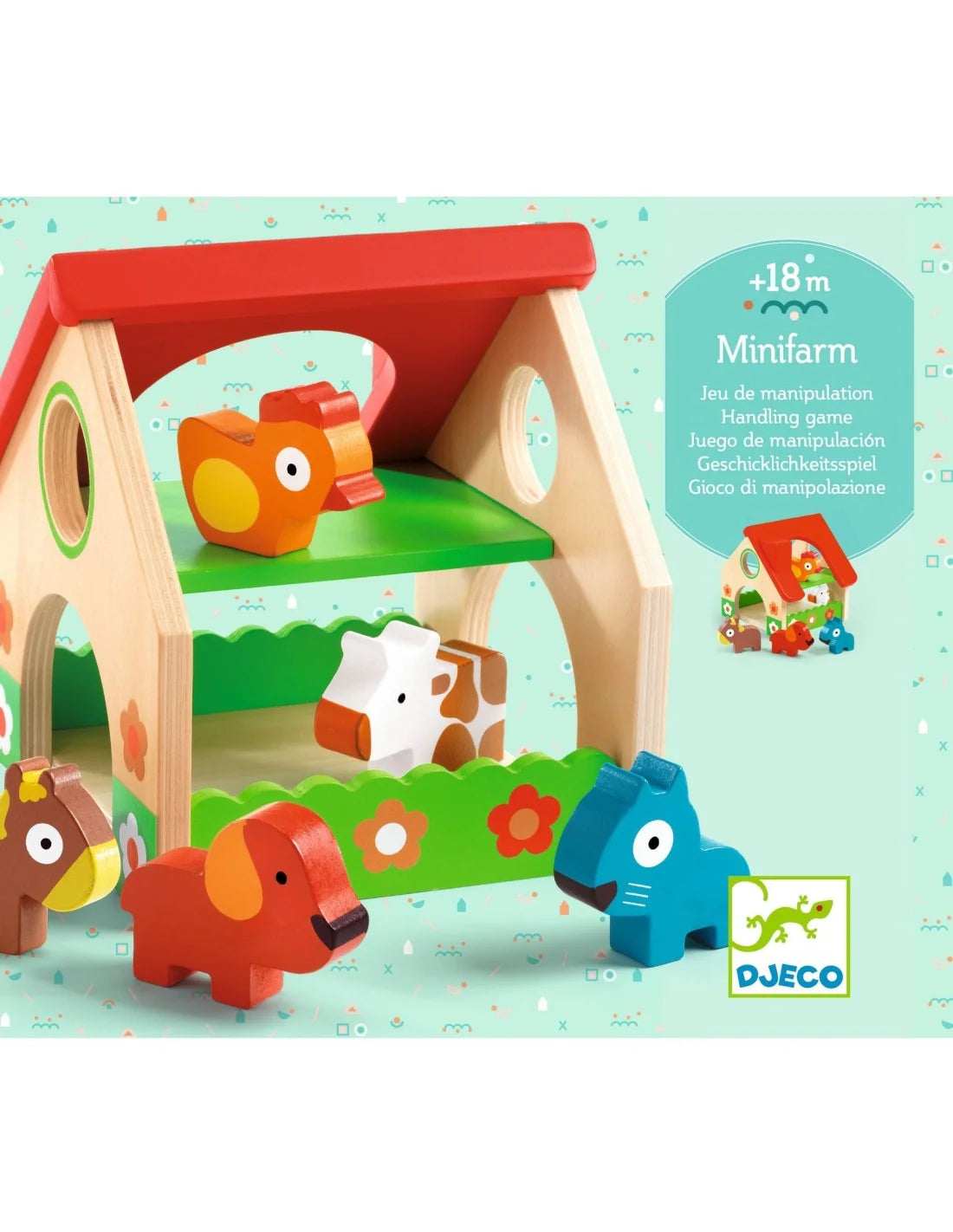 Djeco - Minifarm - Houten boerderij