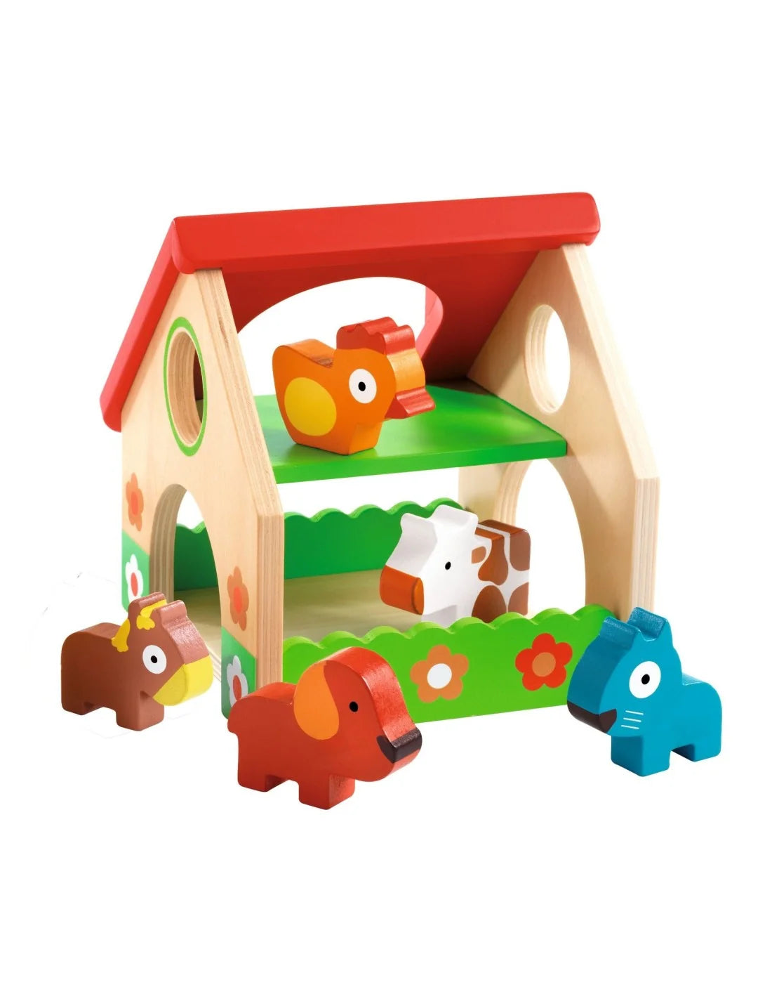 Djeco - Minifarm - Houten boerderij