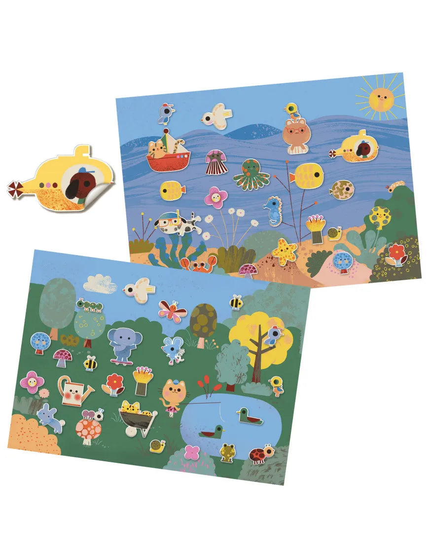 Djeco - Herbruikbare stickers - Summertime