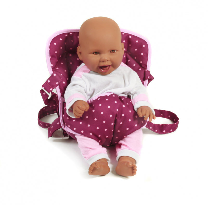 Chic - Poppendraagzak - Paars met stippen