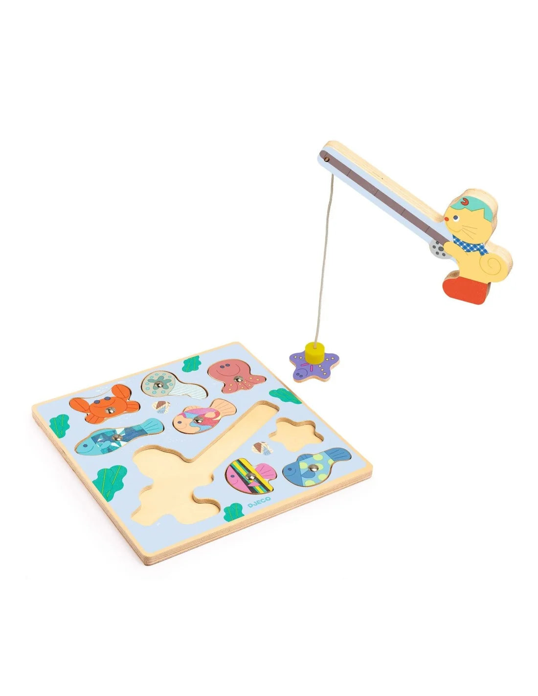 Djeco - Houten legpuzzel en hengelspel