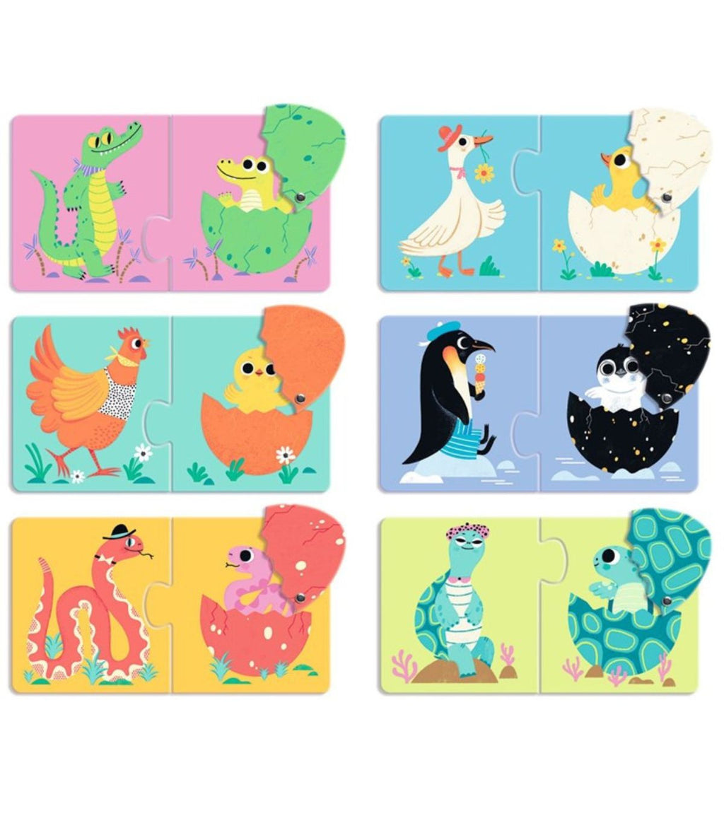 Djeco - Duopuzzel - Grappige eieren