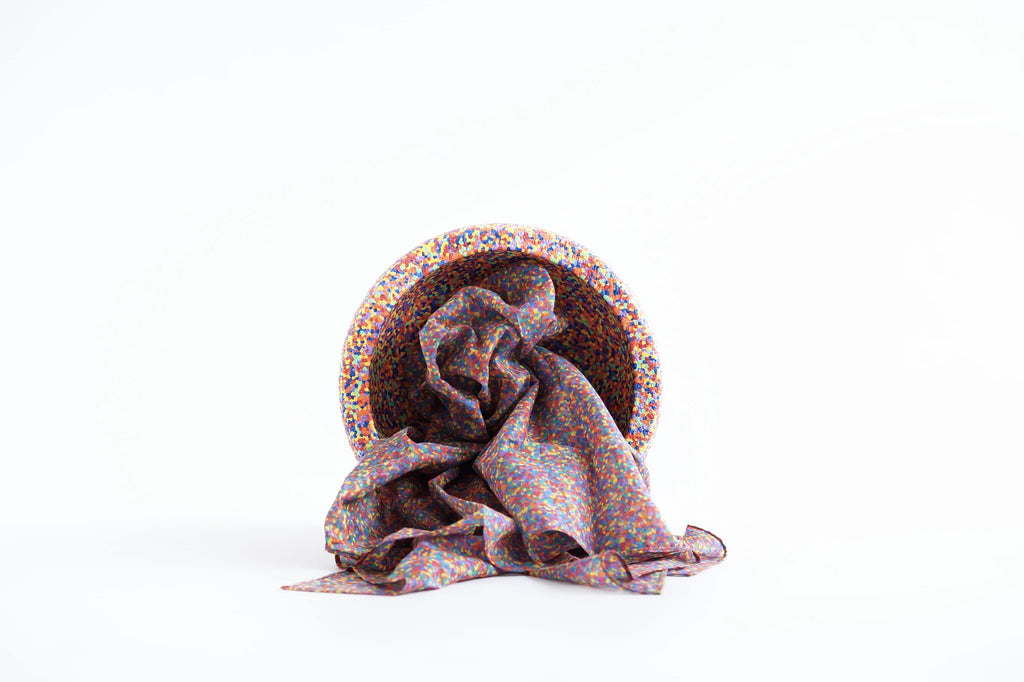 .Laura's play cotton - Speeldoek - Katoen 90 x 90 cm - Confetti regenboog