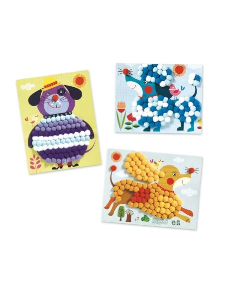 Djeco - Knutselpakket - Honden maken met pompons