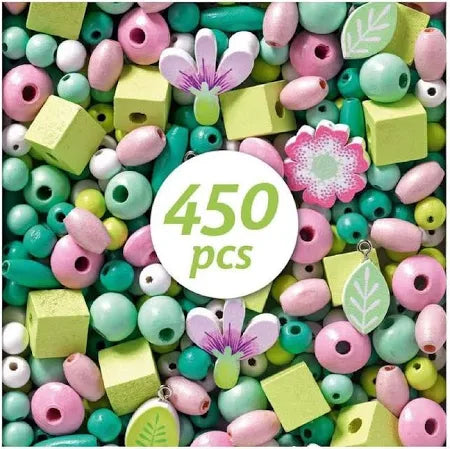 Djeco houten kralen - bladeren en bloemen