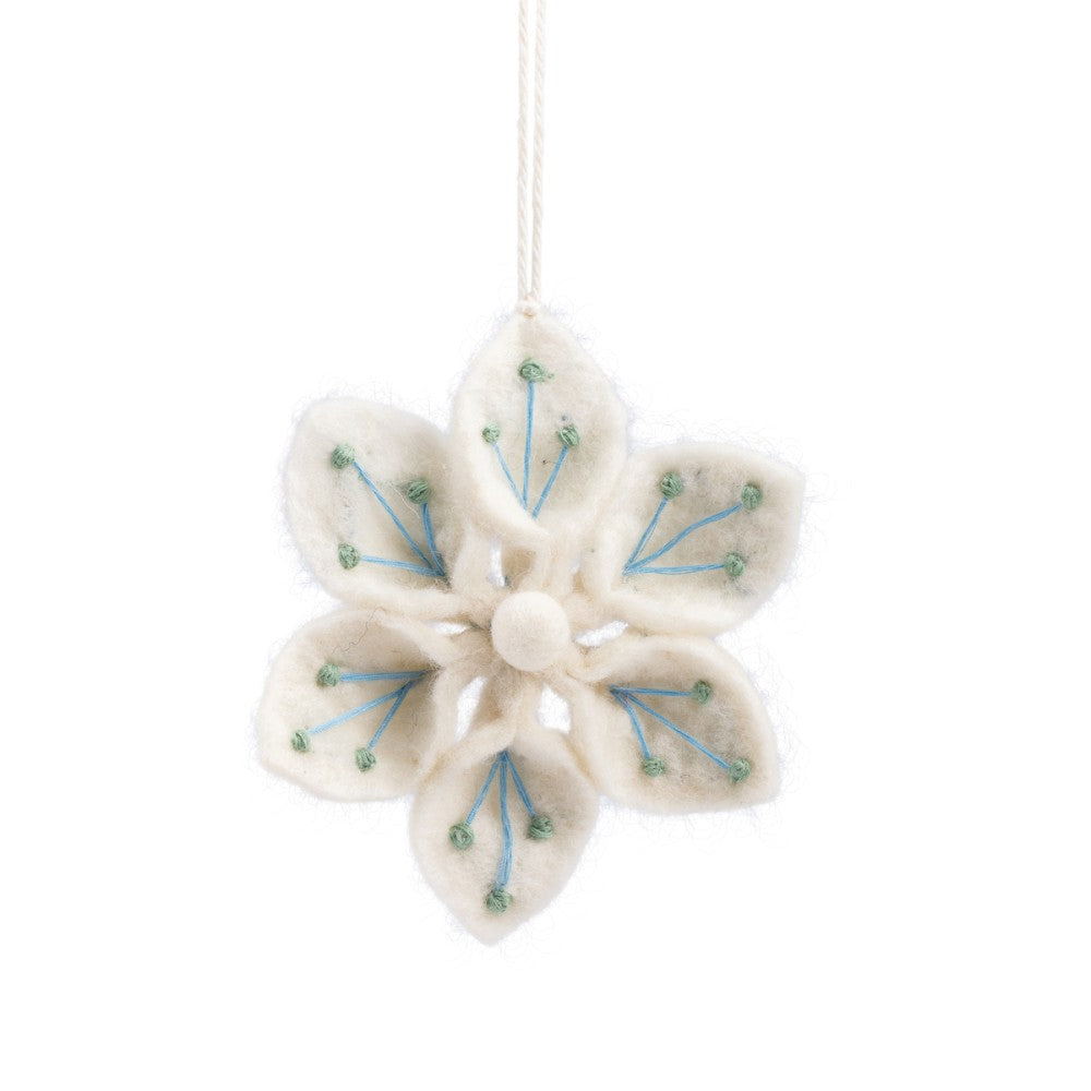 Sjaal met verhaal - Vilten hanger - Ijsbloem