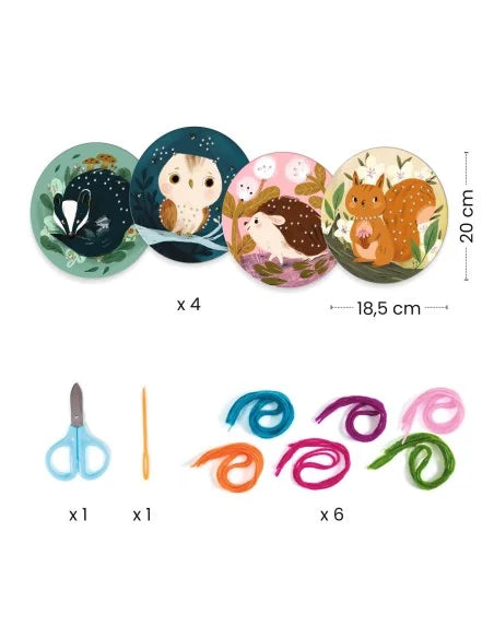 Djeco - Stap voor stap rijgen met wol