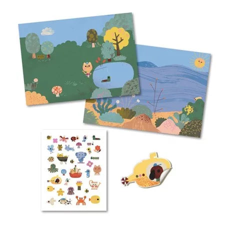 Djeco - Herbruikbare stickers - Summertime