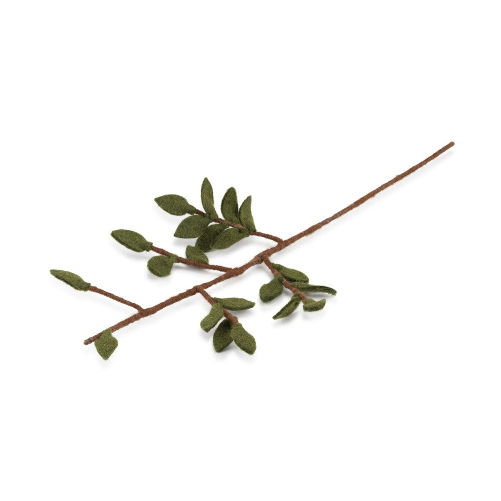 Sjaal met verhaal - Tak met Groene Blaadjes