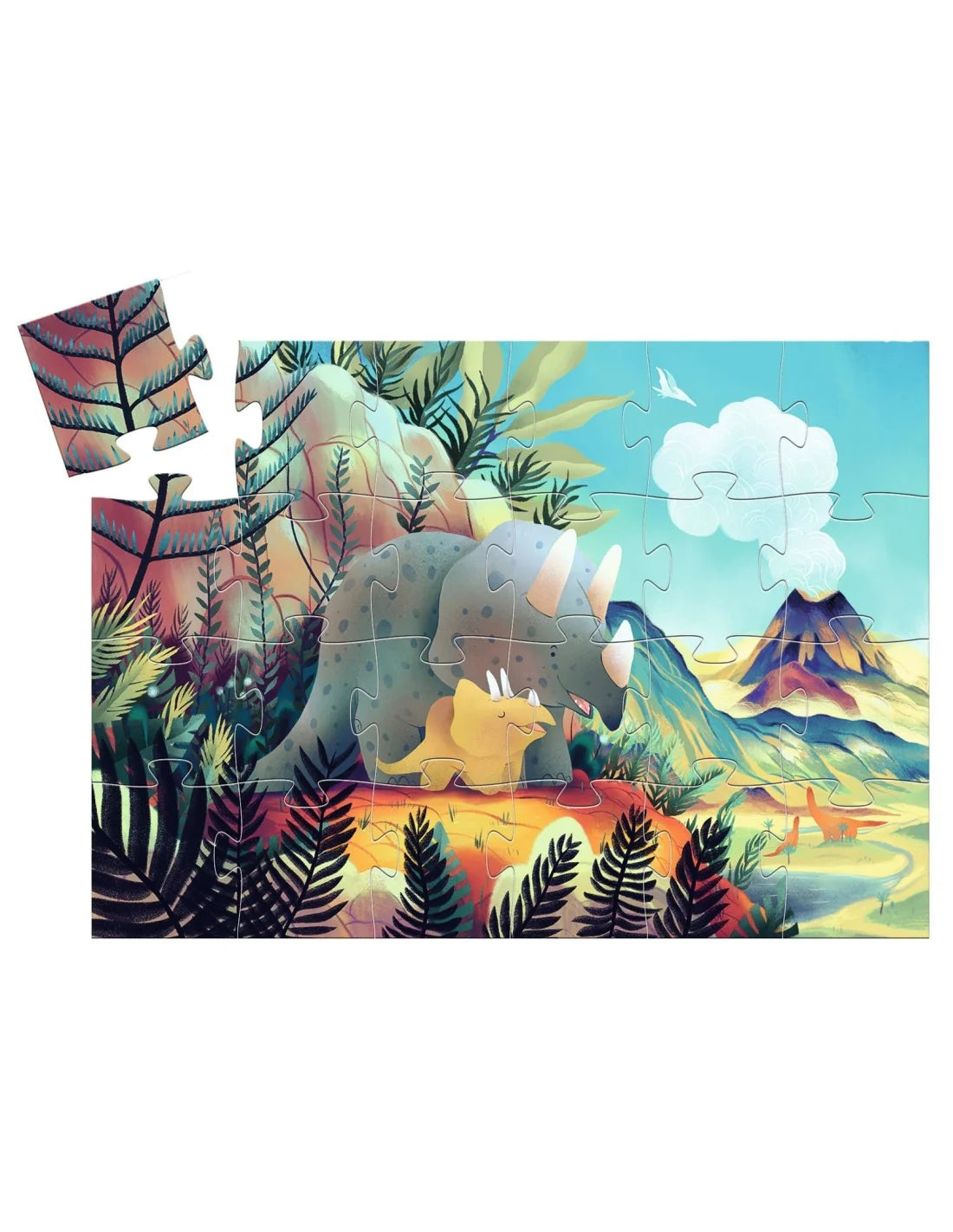 Djeco - Silhouette puzzel - Teo de dino - 24 Stukjes