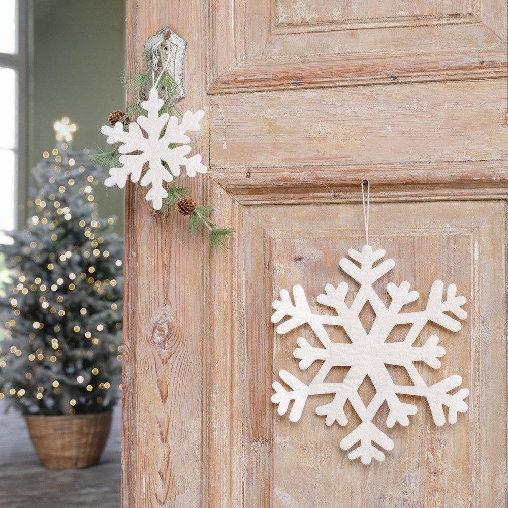 Sjaal met verhaal - Vilten hanger - Sneeuwvlok - Groot