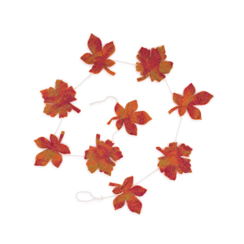 Sjaal met verhaal - Viltslinger - Herfstblad Indian Summer