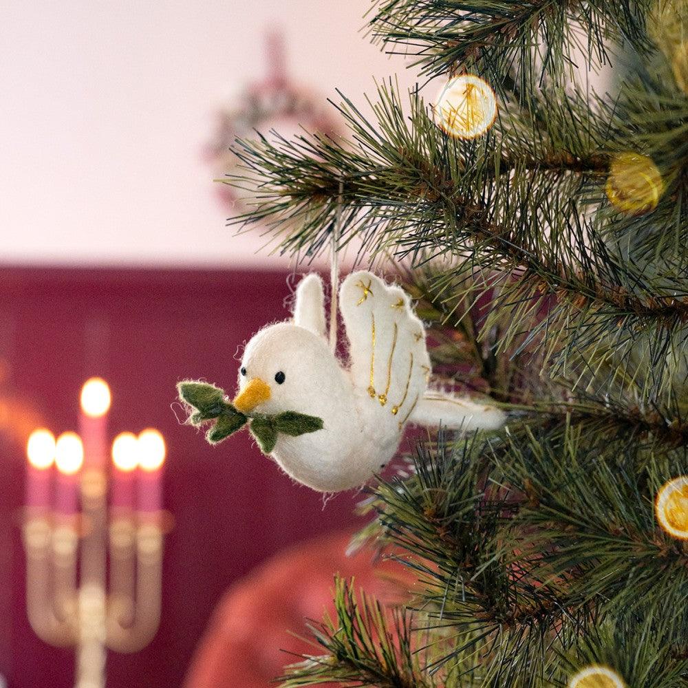 Sjaal met verhaal - Vredesduif - Vilt