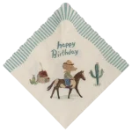 Servetten - Happy birthday - Cowboy