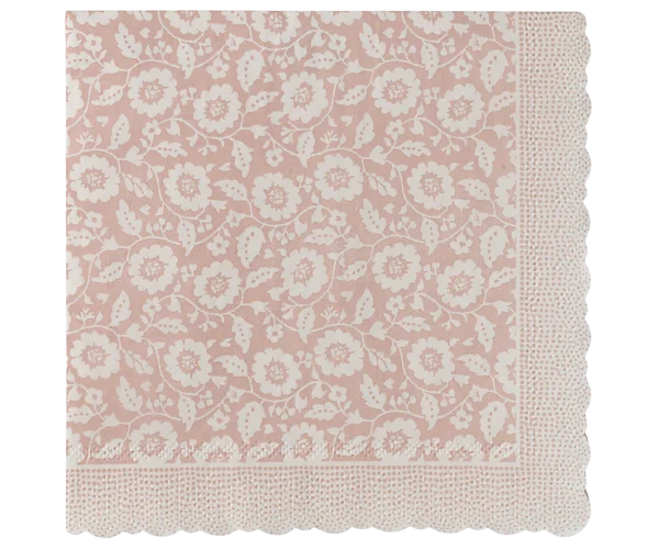 Maileg - Servetten met bloemen - Roze