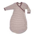 Lilano - Slaapzak - Lange mouw - Dun Wol/Zijde - Mauve gestreept
