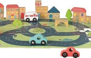 Egmont Toys - Houten puzzel - Autobaan met auto's