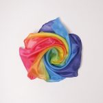 Sarah's Silks zijden speeldoek 53x53cm - regenboog