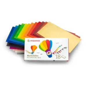 Stockmar - Decoratiewas plakken - 18 stuks - Regenboog - Breed
