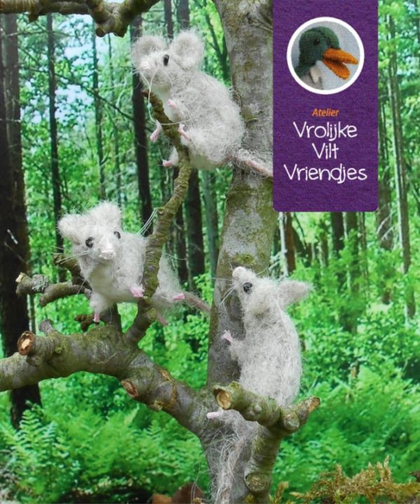 Atelier vrolijke vilt vriendjes - Bosmuizen - Zelfmaak pakketje - Image 2