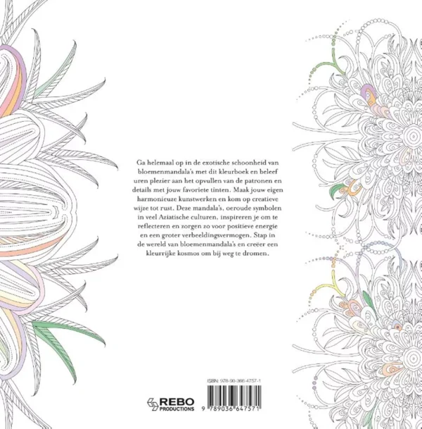 Kleurboek - Bloemen mandala's - Volwassene - Image 2