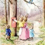 Ansichtkaart - Racey Helps - The Woodland post-box