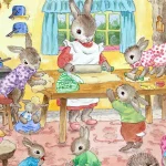 Ansichtkaart - Jean Gilder - Mrs Bunny's Baking Day