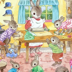 Ansichtkaart - Jean Gilder - Mrs Bunny's Baking Day