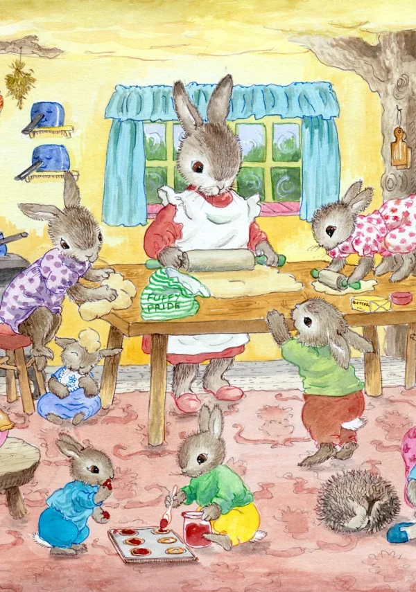 Ansichtkaart - Jean Gilder - Mrs Bunny's Baking Day