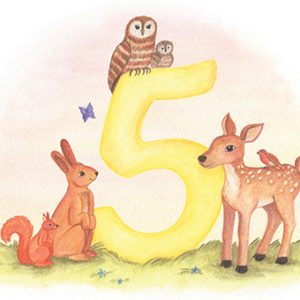 Ansichtkaart - Mijn Oogappeltje - Hoera je bent 5