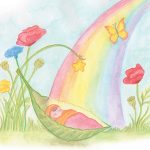Ansichtkaart - Mijn Oogappeltje - Regenboogmeisje