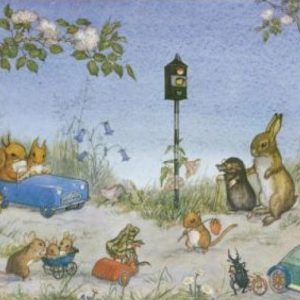 Ansichtkaart - Molly Brett - At the traffic lights