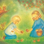 Ansichtkaart - Ruth Elsässer - Apfelernte