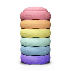 Stapelstein - Original rainbow pastel - 6 stuks