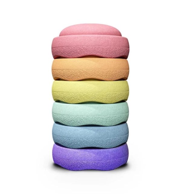Stapelstein - Original rainbow pastel - 6 stuks