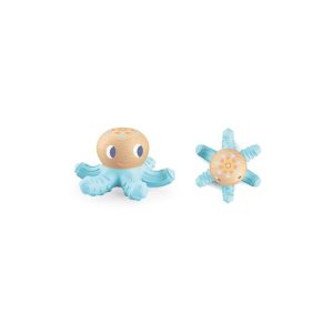 Djeco - Bijtring - BabySquidi - Hout/ zachte silicone