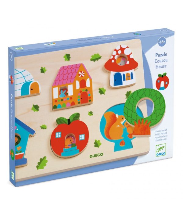 Djeco - Reliëfpuzzel - Coucou House praktische opberging - Image 2