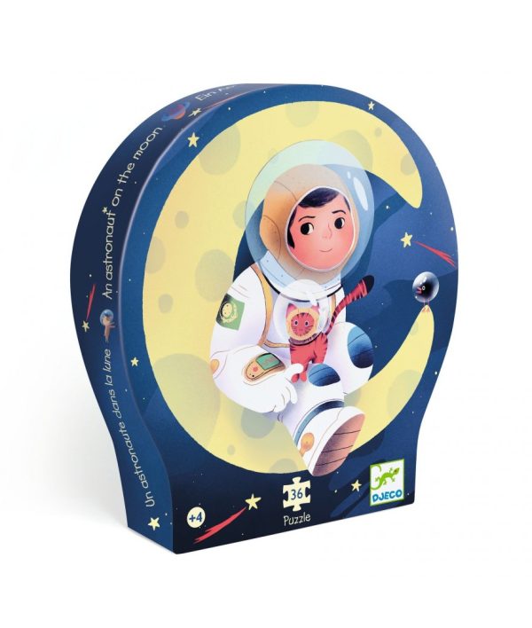 Djeco - Silhouettepuzzel - Astronaut op de maan - 36st.