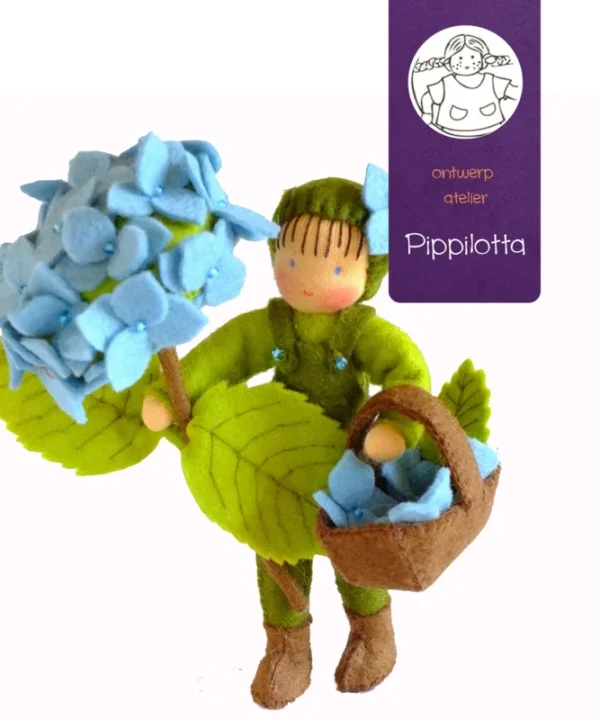 Atelier Pippilotta - Bloemenkind Hortensiakind - Zelfmaak pakketje