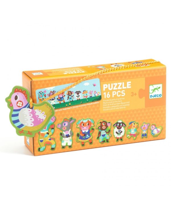 Djeco - Legpuzzel - Groot & Klein Boerderij 3+ - 16st.