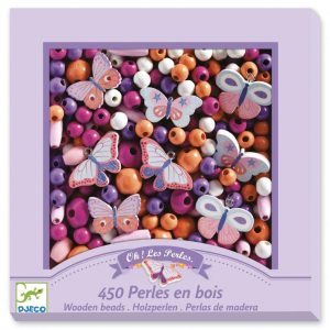 Djeco - Houten kralenset - Vlinders