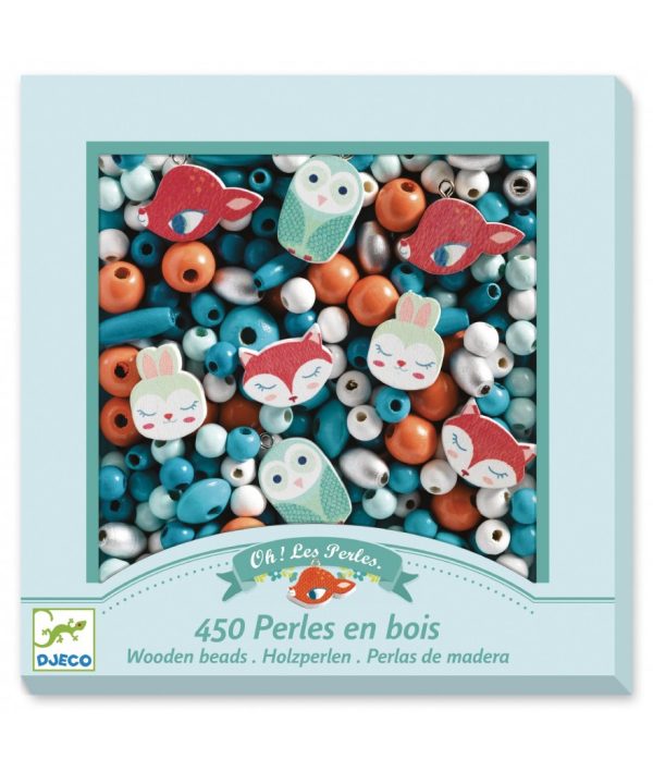 Djeco - Houten kralenset - Kleine dieren