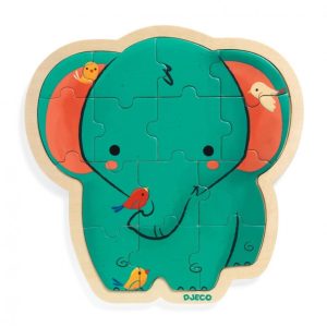 Djeco - Houten Puzzeltje - Olifant